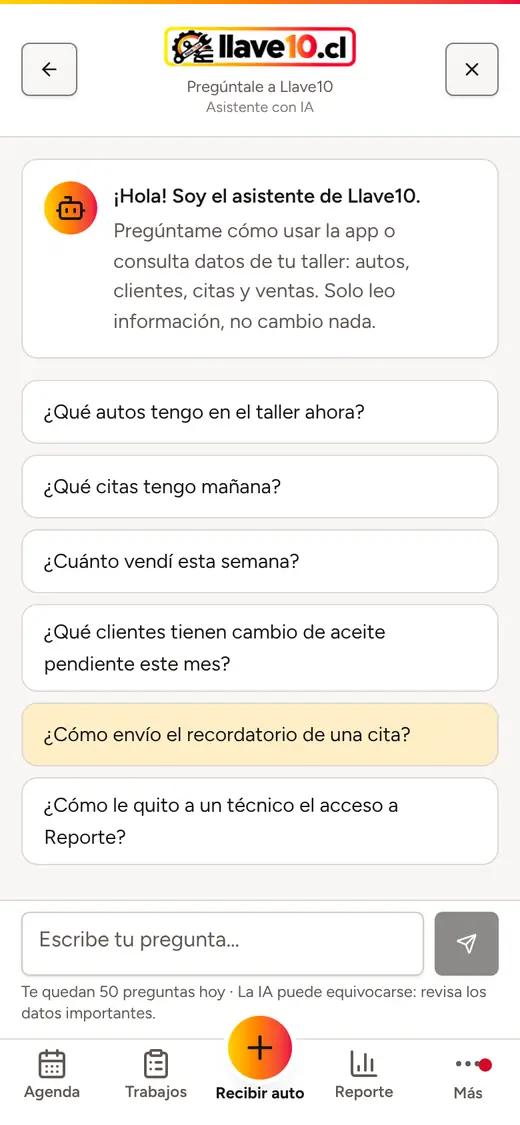 Asistente con inteligencia artificial